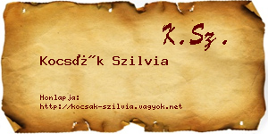 Kocsák Szilvia névjegykártya