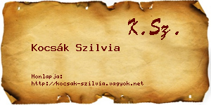 Kocsák Szilvia névjegykártya